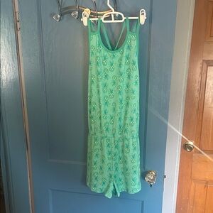 Pineapple Print Backless Romper